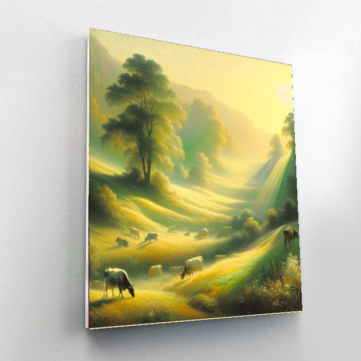Cow's Pastoral Bliss Numbered Painting Kits