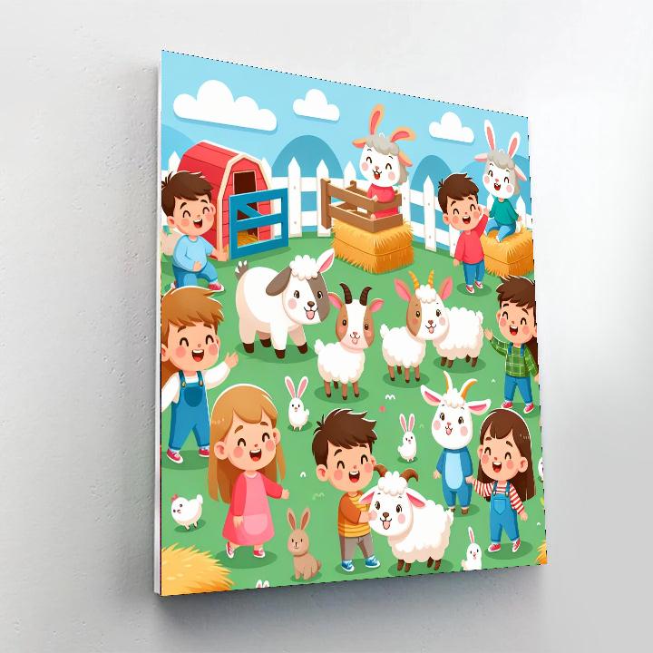 Joyful Petting Zoo Numbered Painting Kits