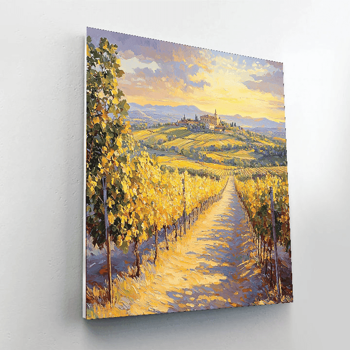 Paul Cézanne Inspired Chateau Vineyard Serenity  Numbered Painting Kits