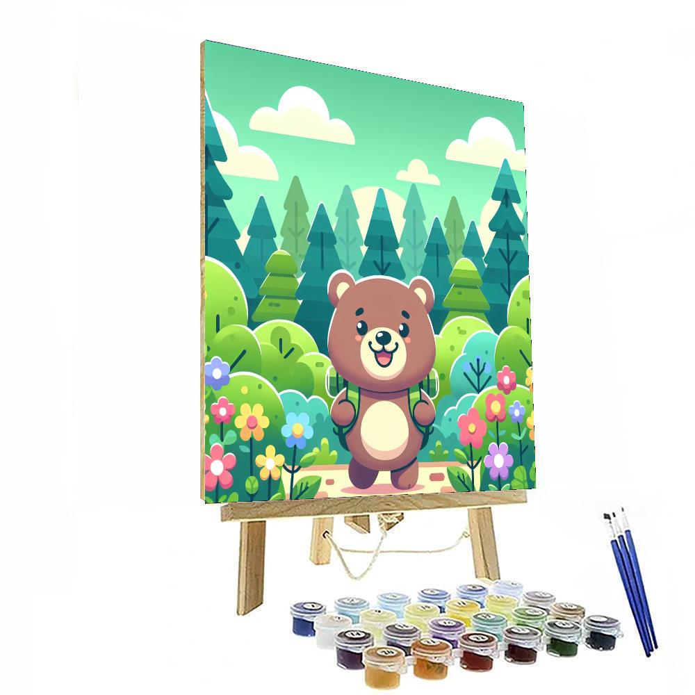 Cheerful Bear Expedition Number Painting