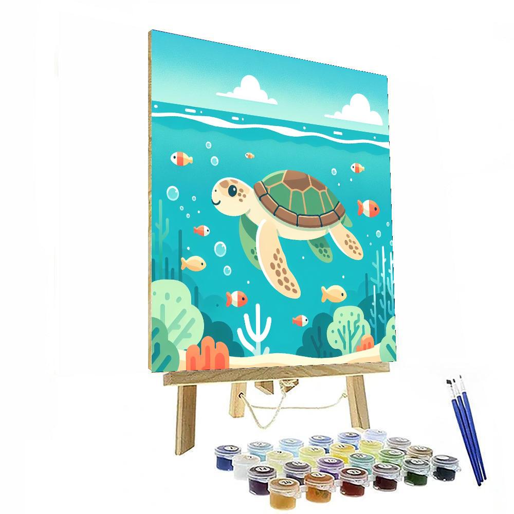 Sea Turtle Journey Numbered Painting Kits