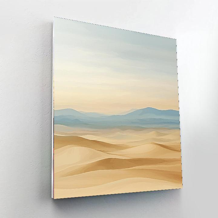 Zhao Mengfu Inspired Stillness Of The Desert Sands  Paint By Color