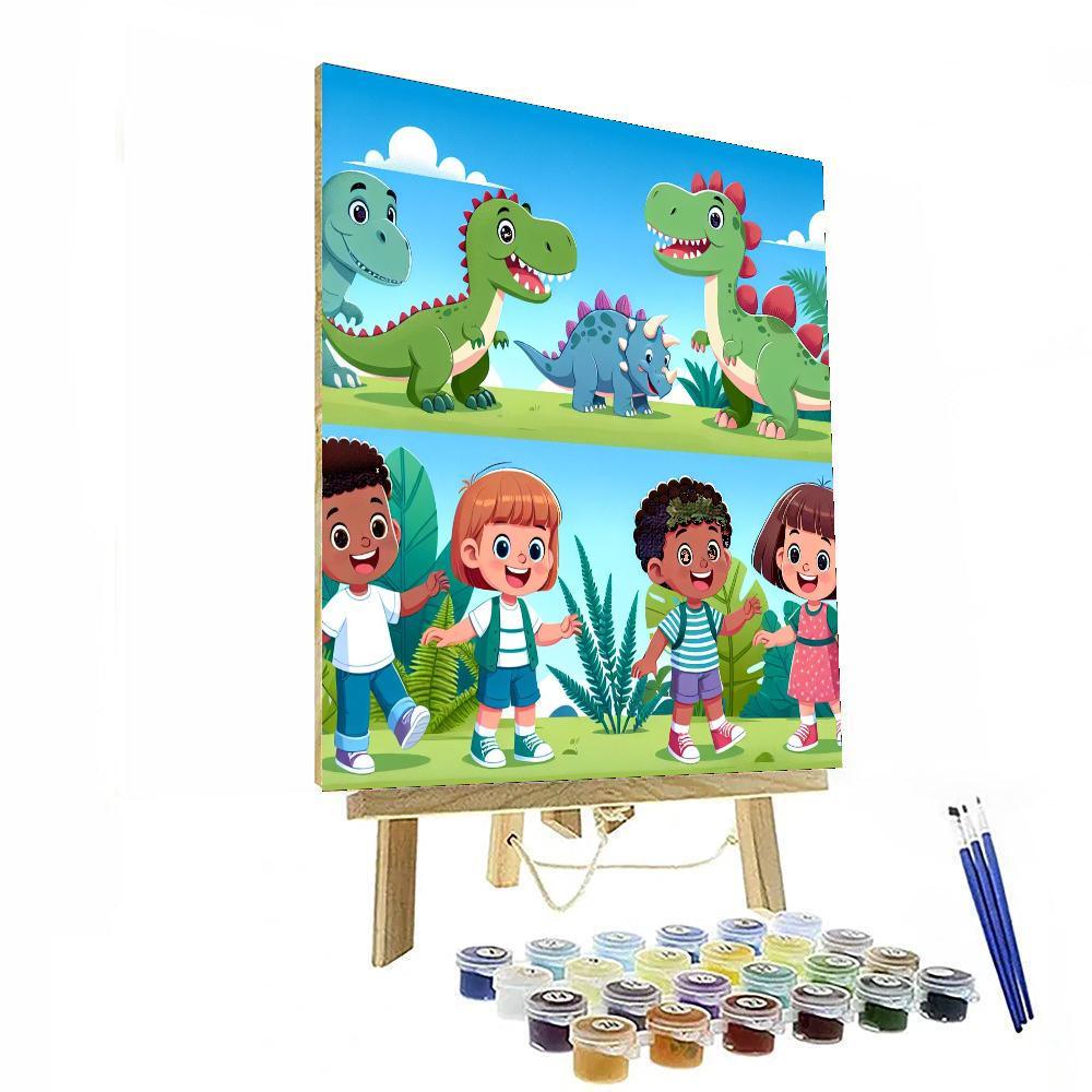 Jurassic Explorers Painting Number Kit