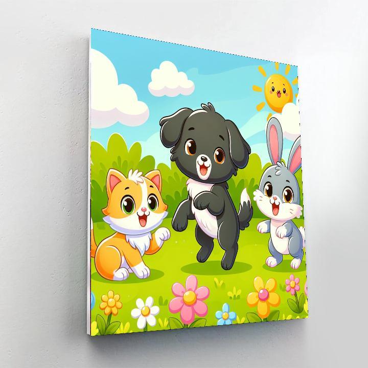 Playful Pets Adventure Paint By Color