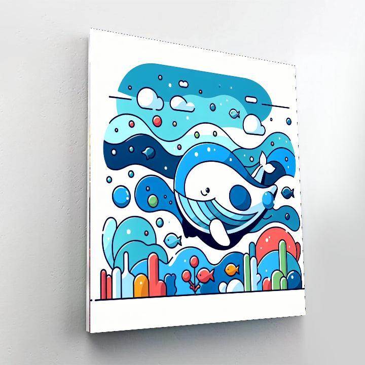 Wonder Whale Number Painting