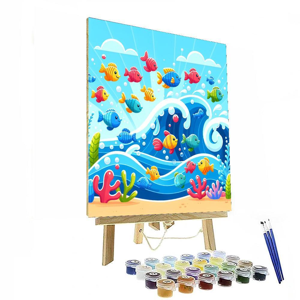Jolly Jumping Fish Number Painting