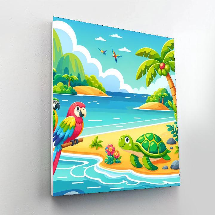 Tropical Island Paint By Number