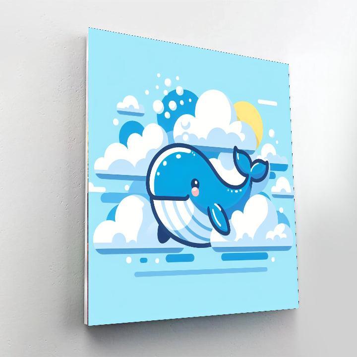 Cheery Cloud Whale Painting By Numbers Kit