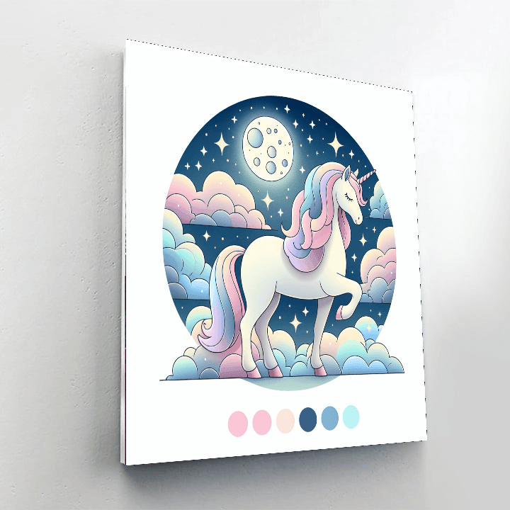 Starlit Unicorn Fantasy DIY Paint By Numbers