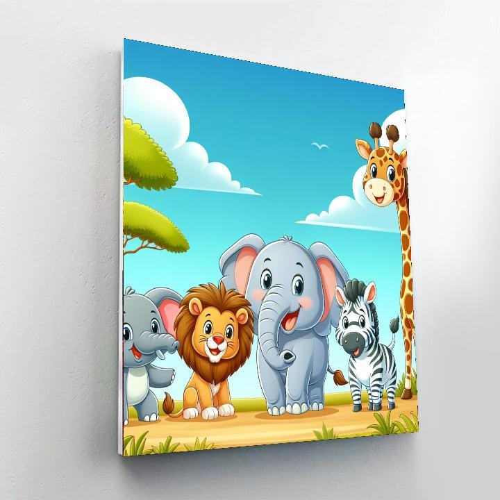 Safari Animal Friends Adventure Paint By Color