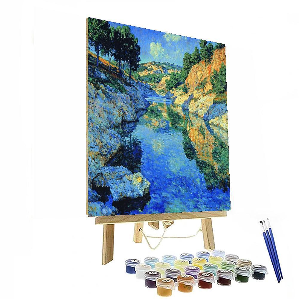 Paul Cézanne Inspired Charming River Reflections  Paint By Numbers Art