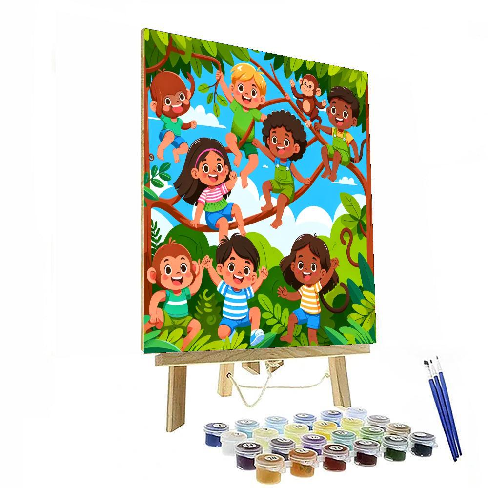 Jungle Treetop Escape Number Painting