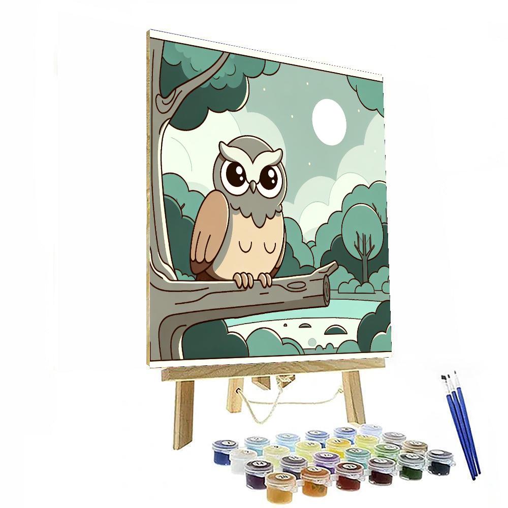 Wise Little Owl Painting Number Kit