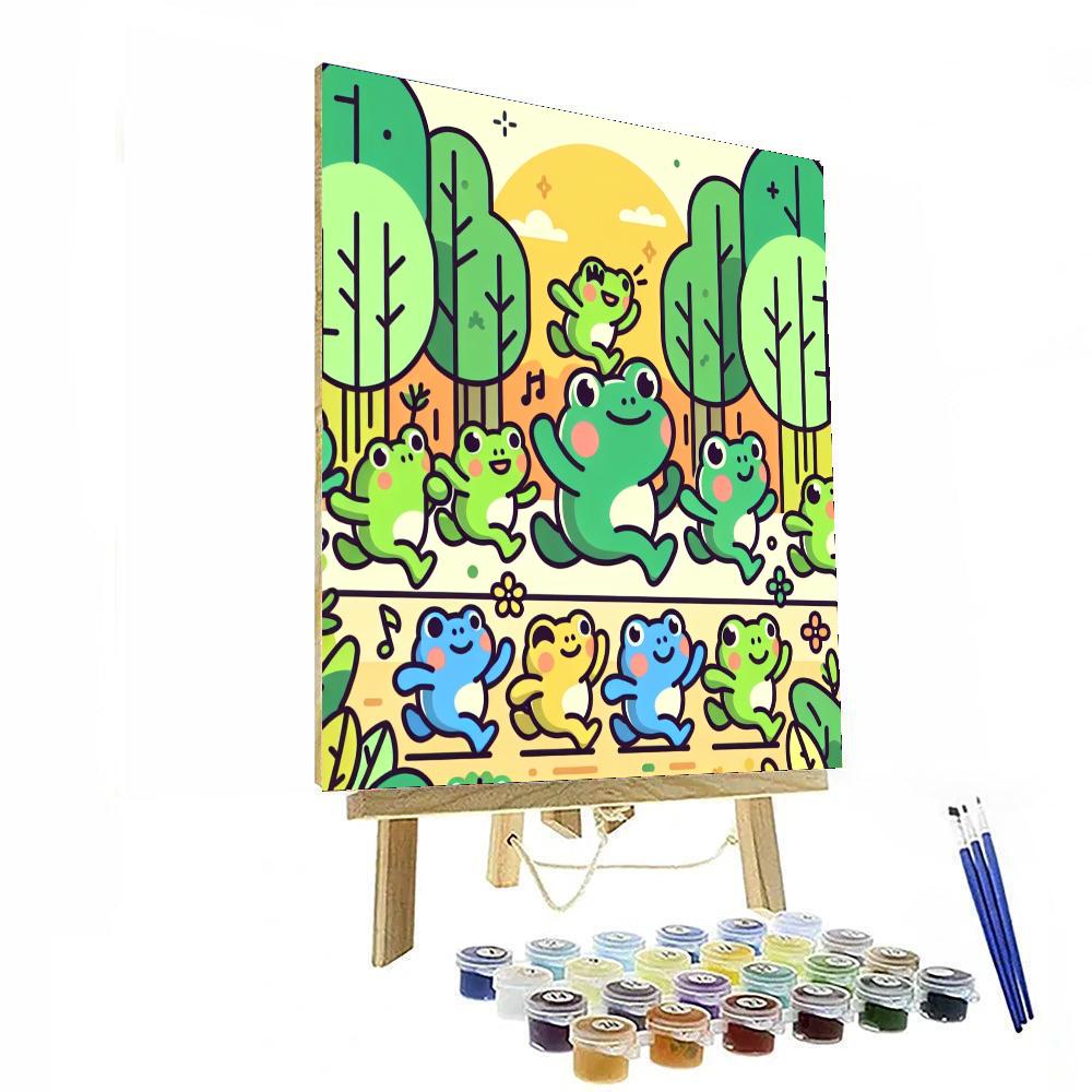 Froggy Forest Follies Painting By Numbers Kit