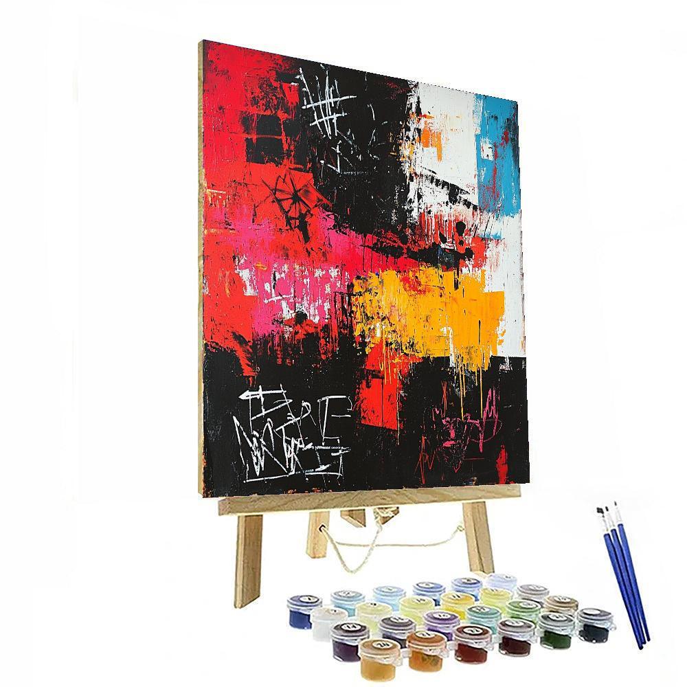 Jean-Michel Basquiat Inspired Echoes Of Dissent  Painting By Numbers Kit