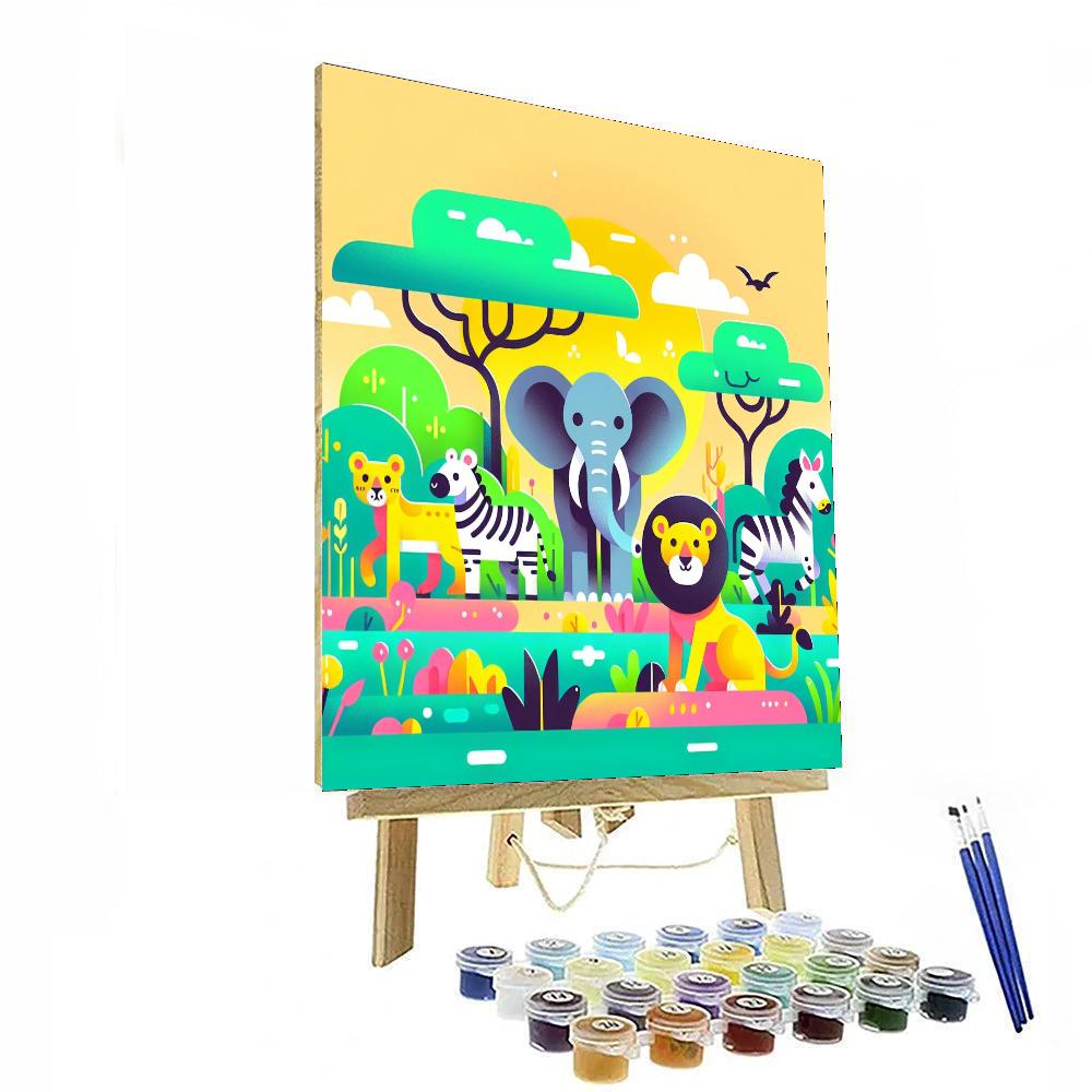 Safari Animal Discovery Paint By Numbers