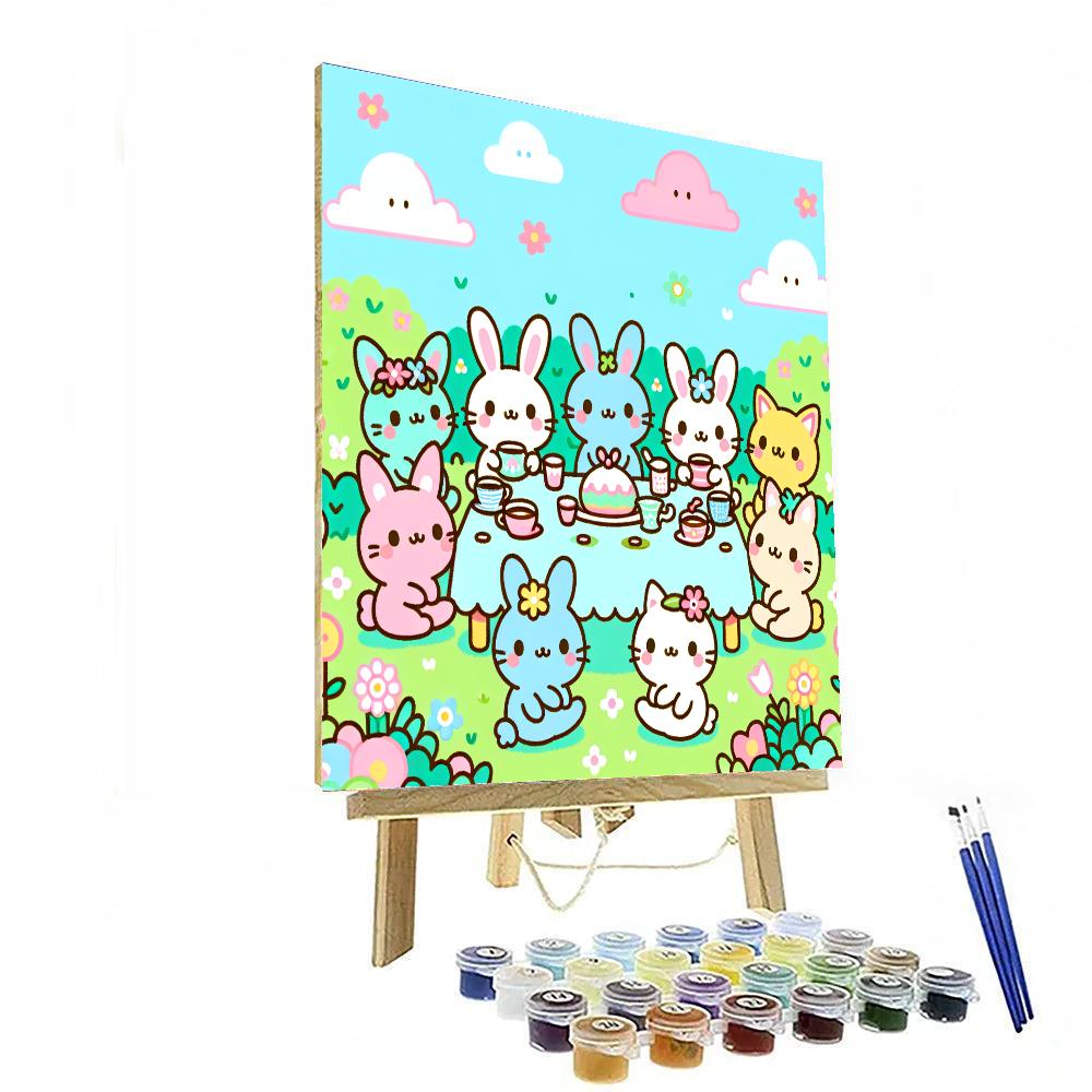 Furry Friends Tea Party Painting By Numbers Kit