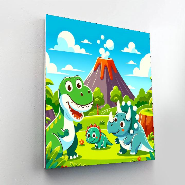 Friendly Dino Pals Paint By Numbers