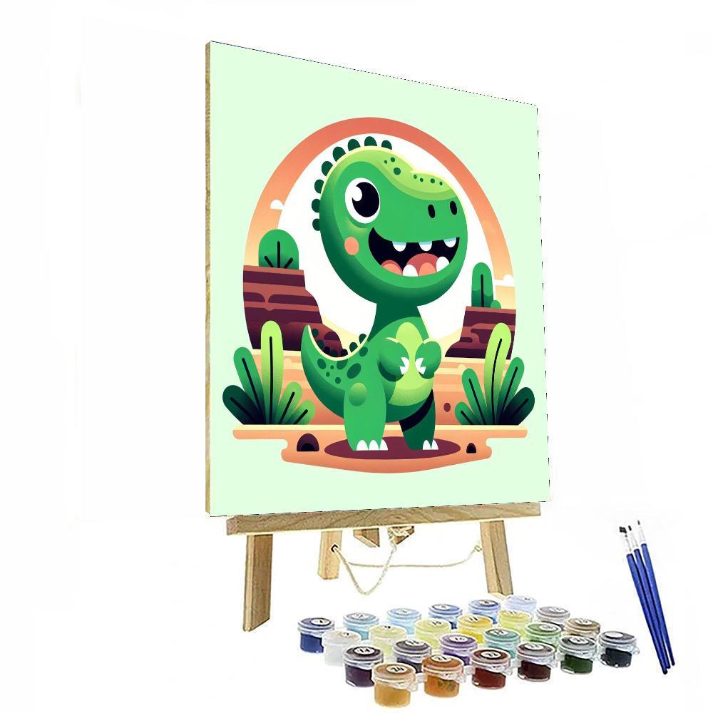 Friendly Dino Number Painting