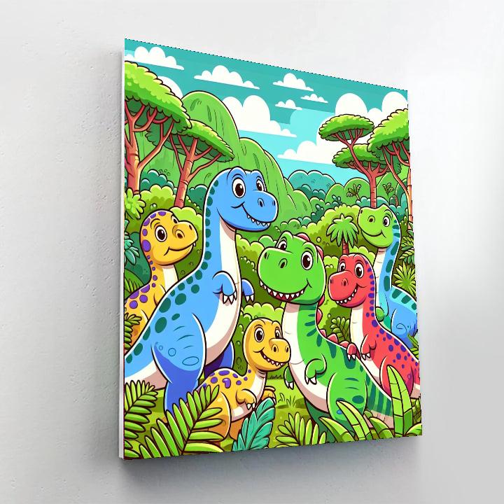 Dinosaur Jungle Quest Numbered Painting Kits