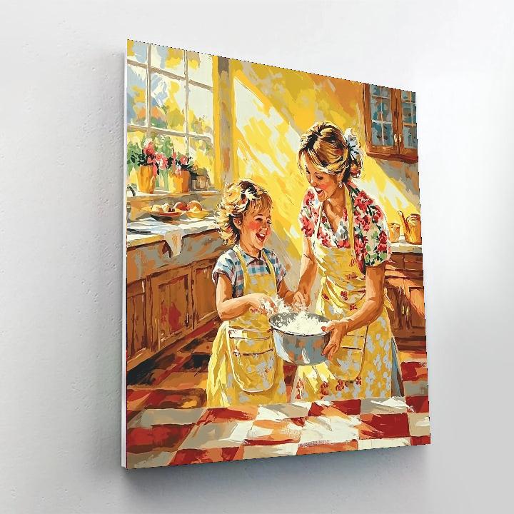 The Little Chef And Mom Paint By Color