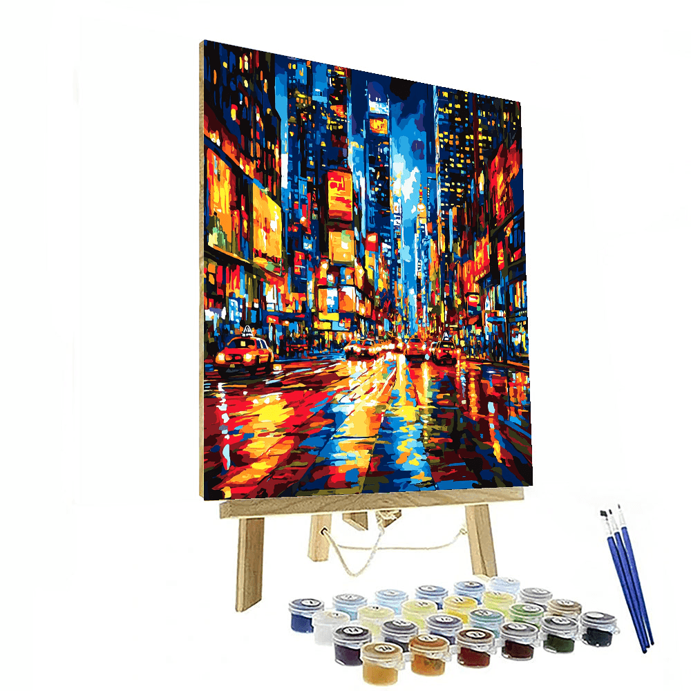 Munch Inspired Expressionist City Night - DIY Painting By Numbers Kit