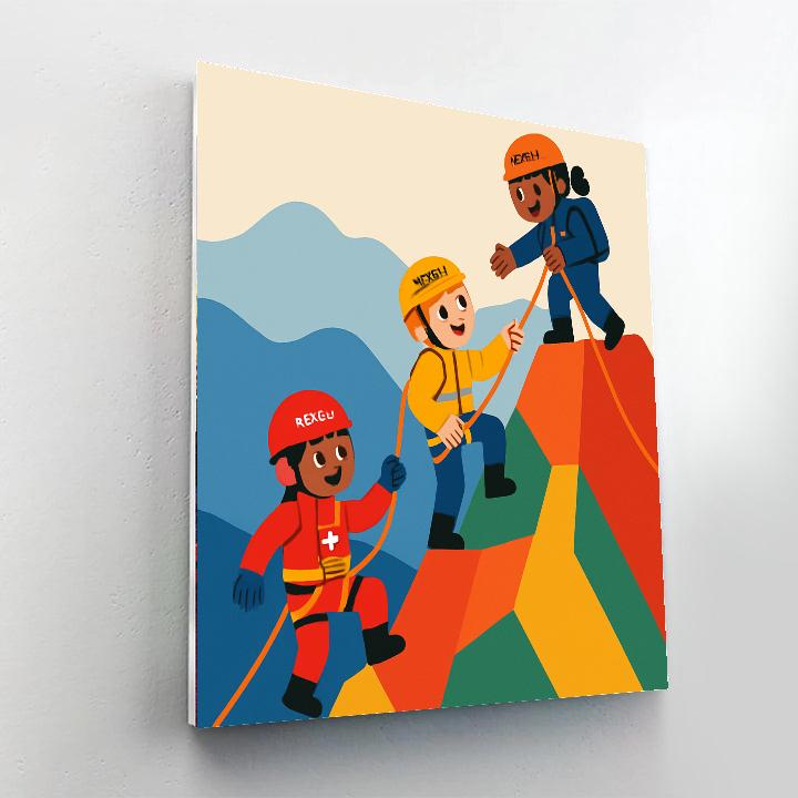 Daring Mountain Rescue Painting By Numbers Kit