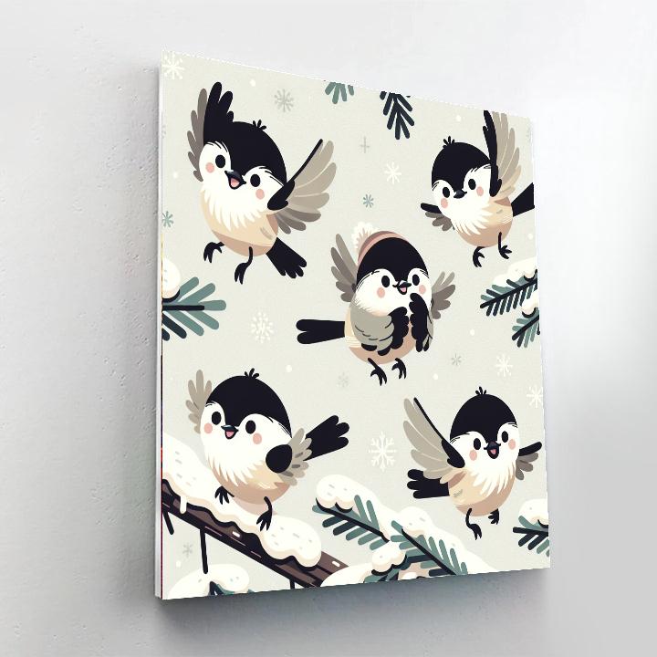 Chilly Chickadees Paint By Numbers Kits