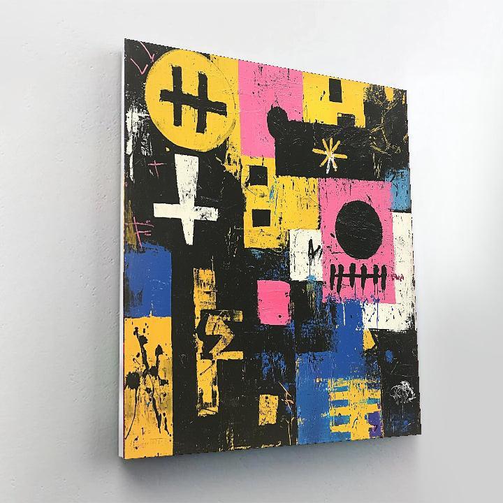 Jean-Michel Basquiat Inspired Symbols Of Power  Numbered Painting Kits