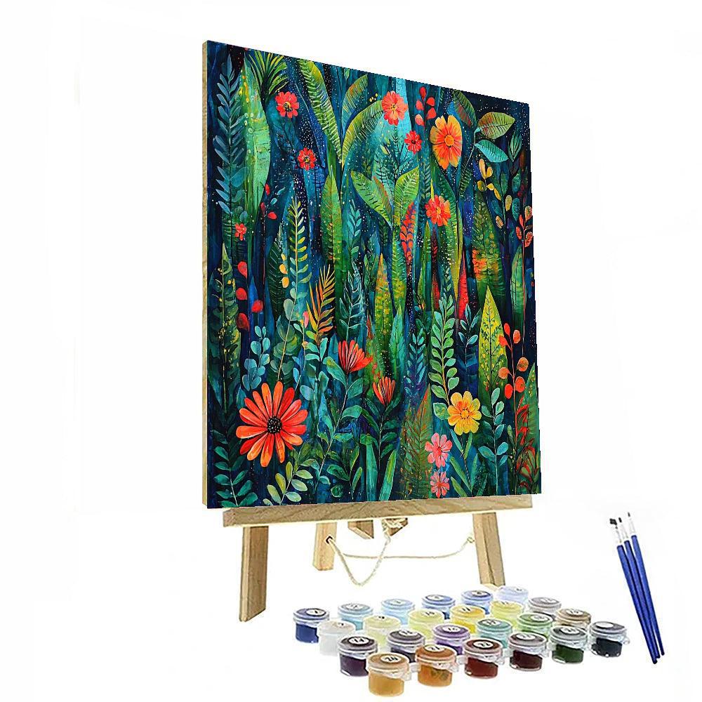 Frida Kahlo Inspired Tales Of The Mystical Jungle  Numbered Painting Kits