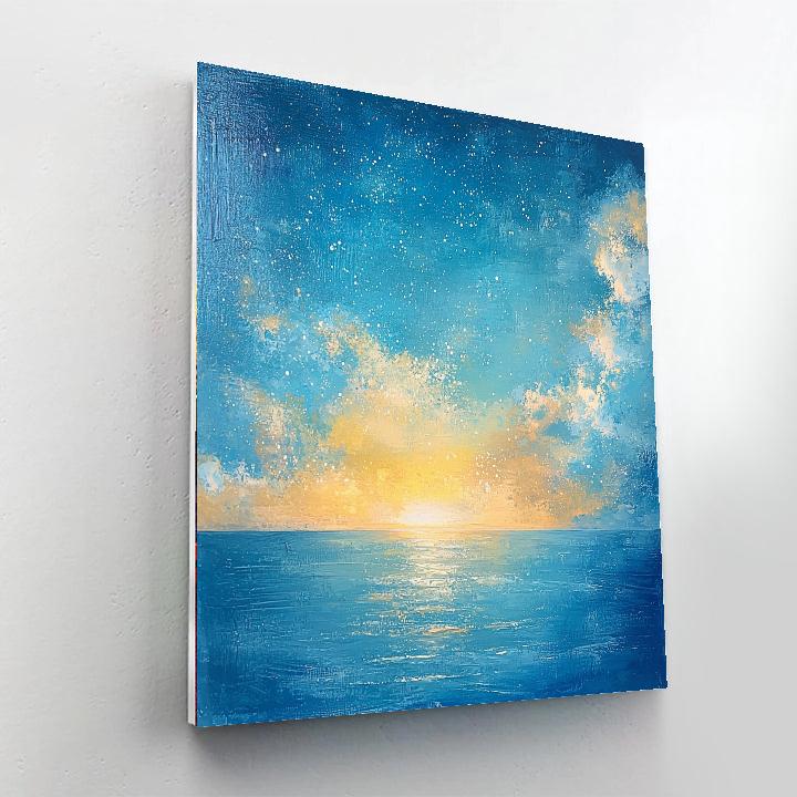 J.M.W. Turner Inspired Starry Horizon  Paint By Number