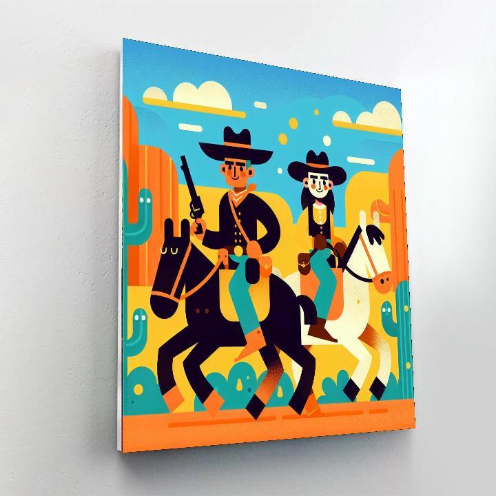 Friendly Wild West Number Painting
