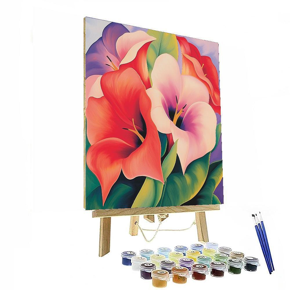Georgia O'Keeffe Inspired Impressionist Floral Reverie  Paint By Numbers