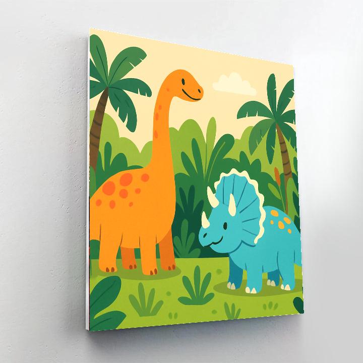 Dino Jungle Journey Painting By Numbers Kit