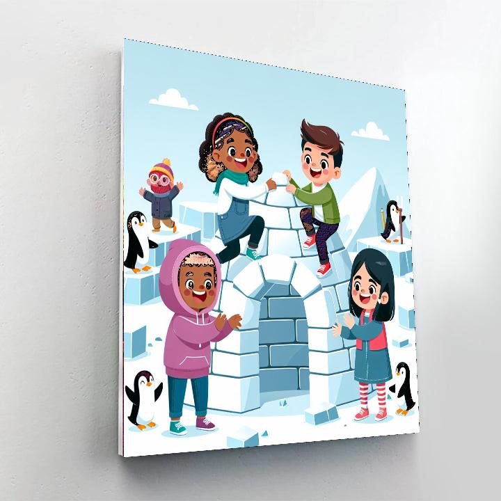 Arctic Igloo Adventure Number Painting