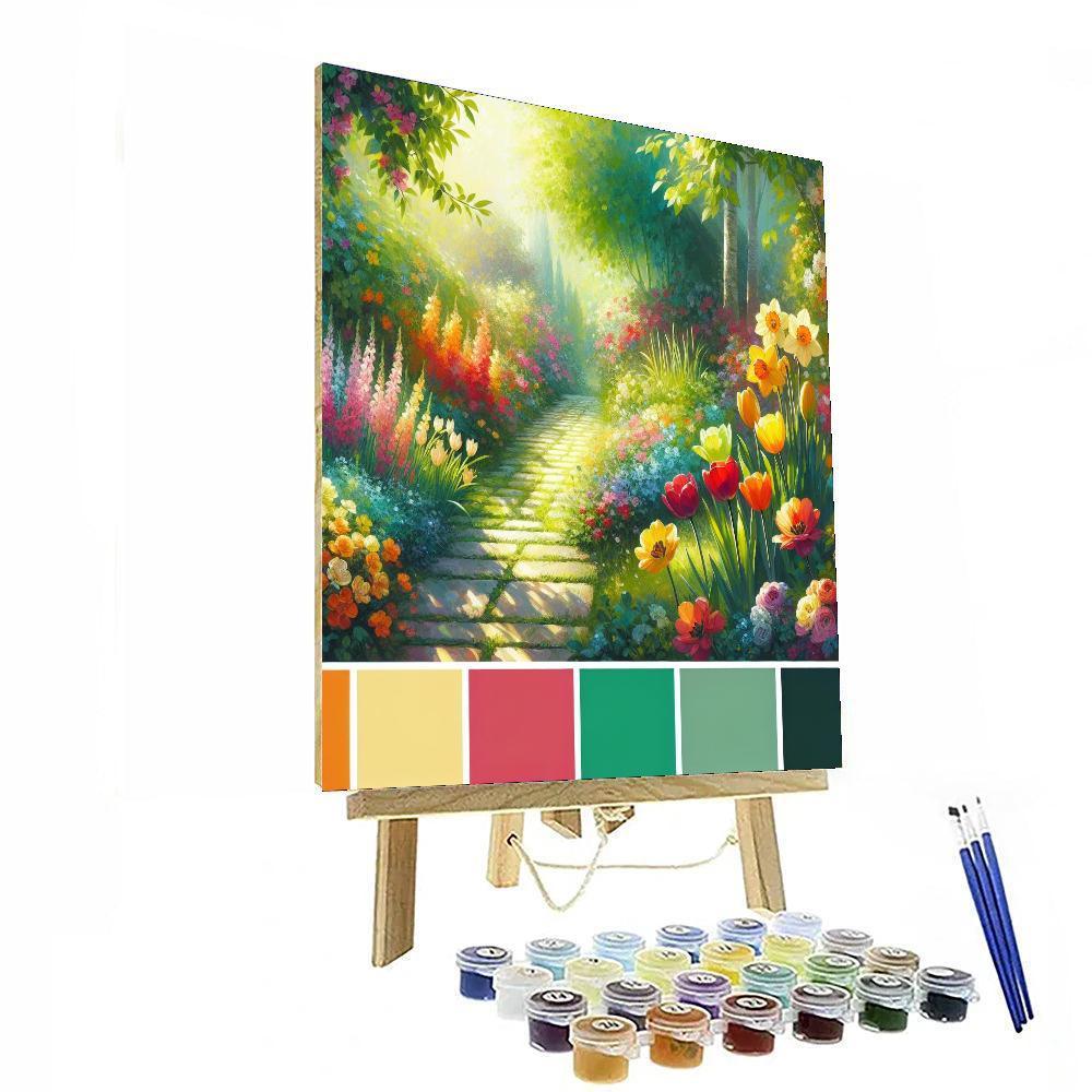 Springtime Garden Path Painting By Numbers Kit