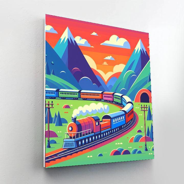 Adventure Train Journey Numbered Painting Kits