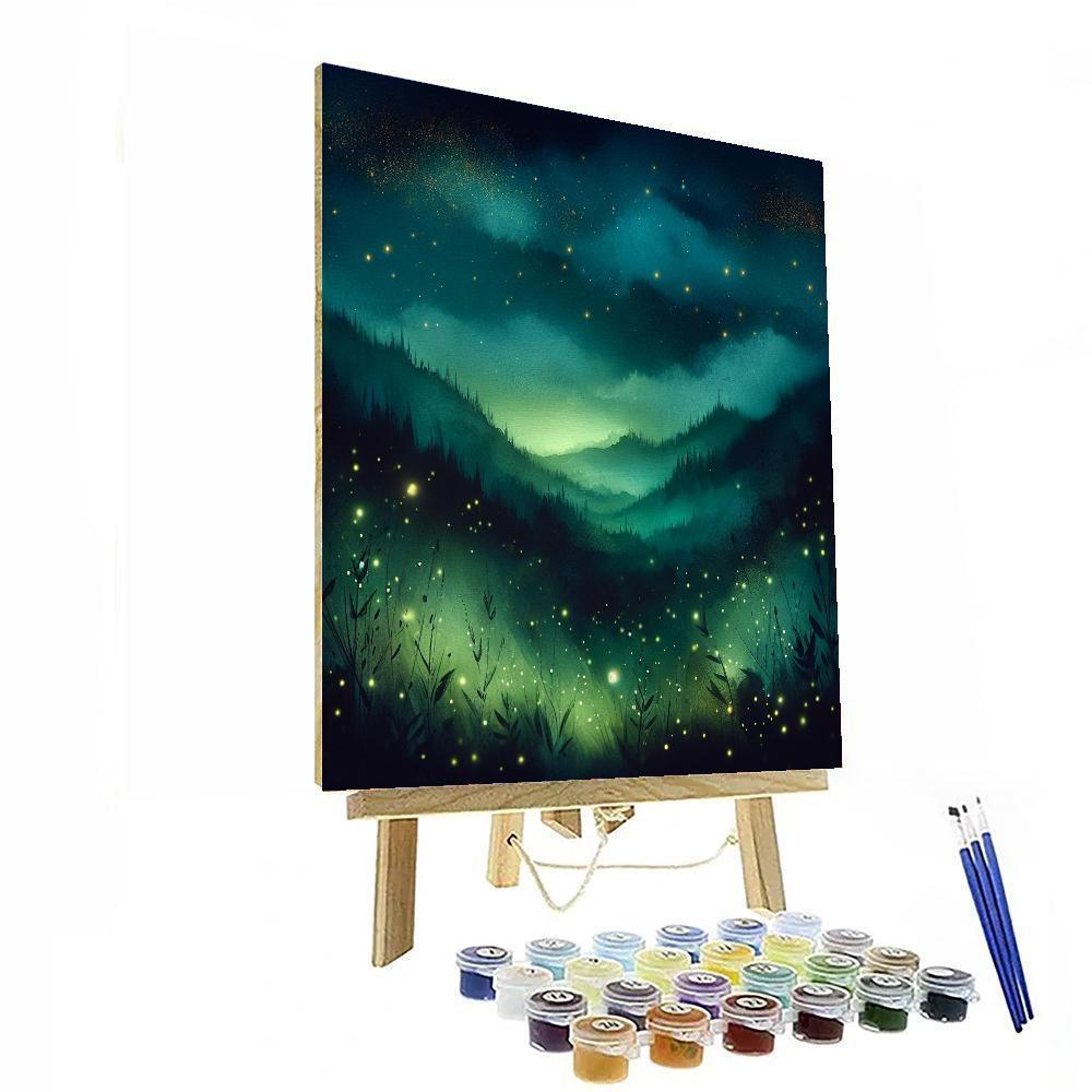 Glistening Fireflies Night Paint By Numbers Kits