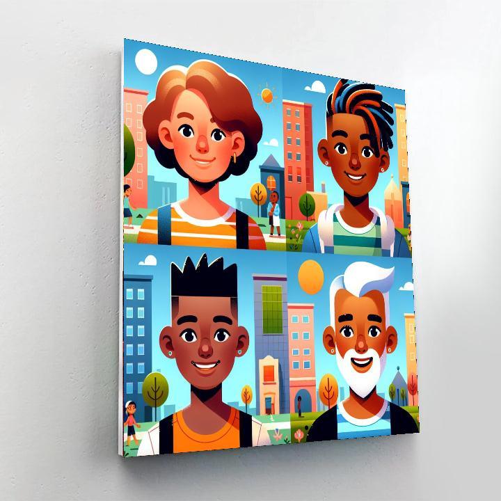 Charming City Adventure Paint By Numbers Art