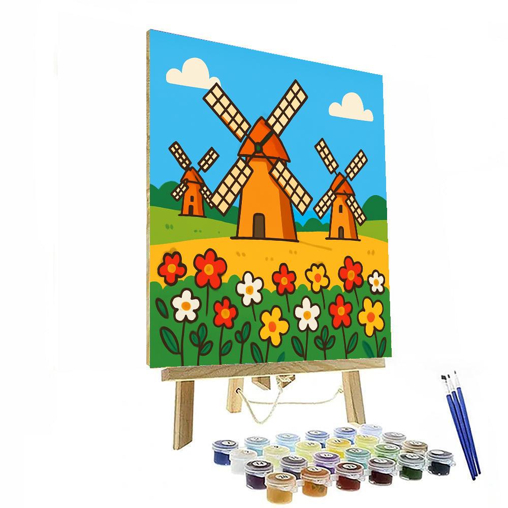 Windy Windmills Paint By Numbers Kits