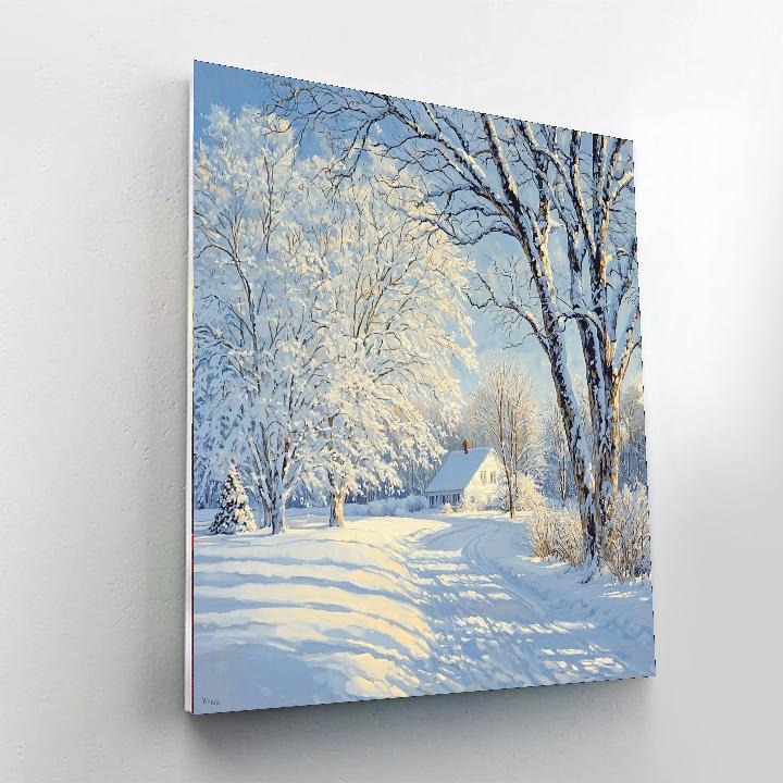Andrew Wyeth Inspired Frosted Enchantment  Number Painting