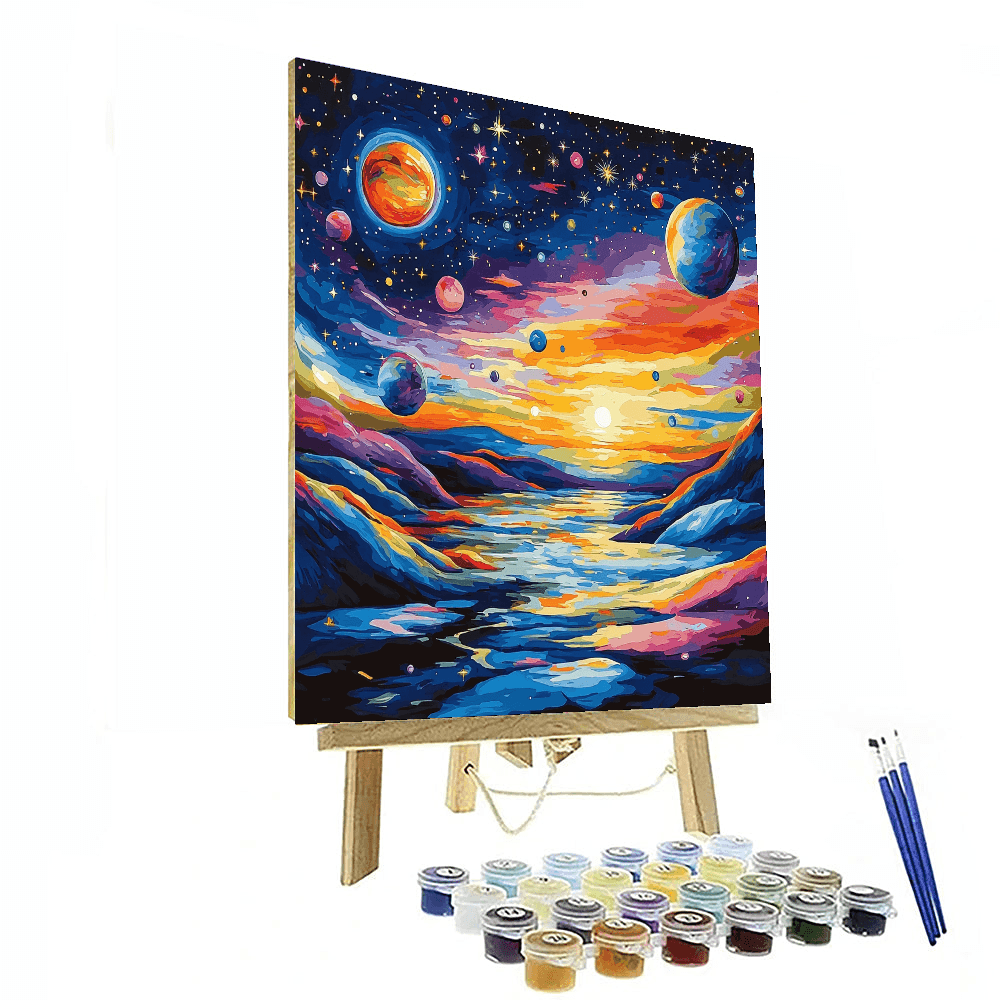 Wassily Kandinsky Inspired Futuristic Galactic Explorations  Paint By Number