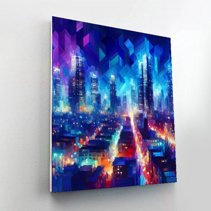 Radiant Cityscape Nightview DIY Paint By Numbers