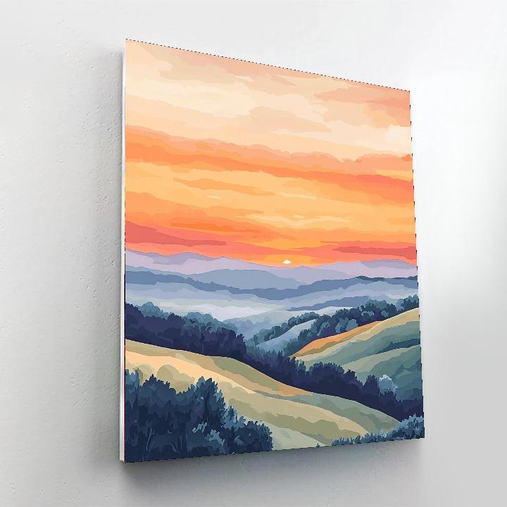 Michelangelo Inspired Serene Sunsets  Paint By Color