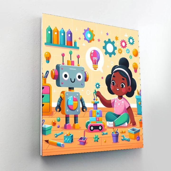 Robot Engineer Playground Paint By Number