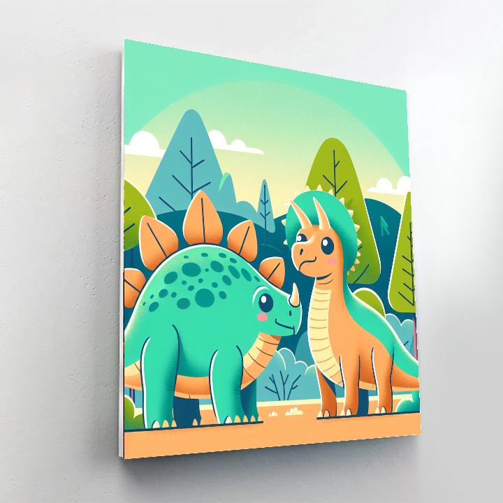 Dino Discovery Trail Number Painting