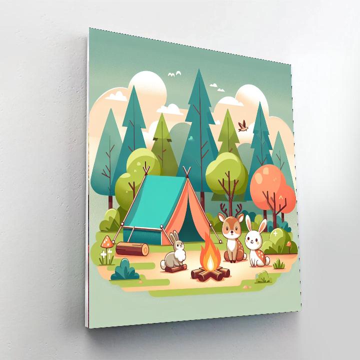 Wilderness Camp Paint By Numbers Art