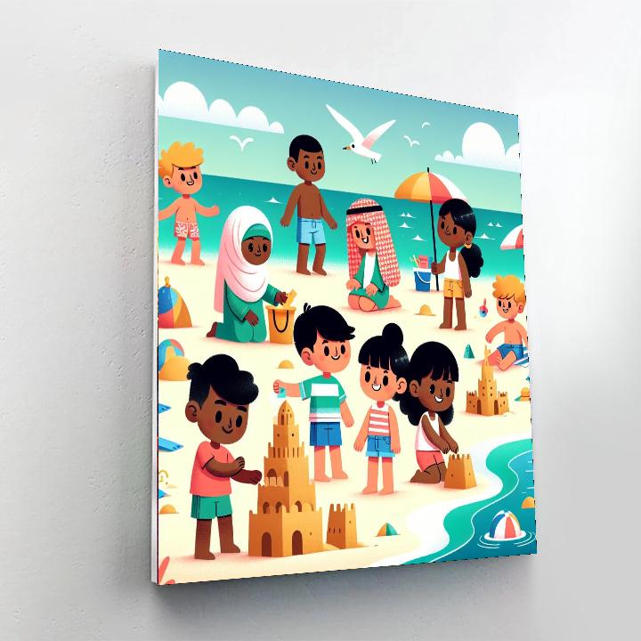 Happy Beach Day Adventure Painting Number Kit