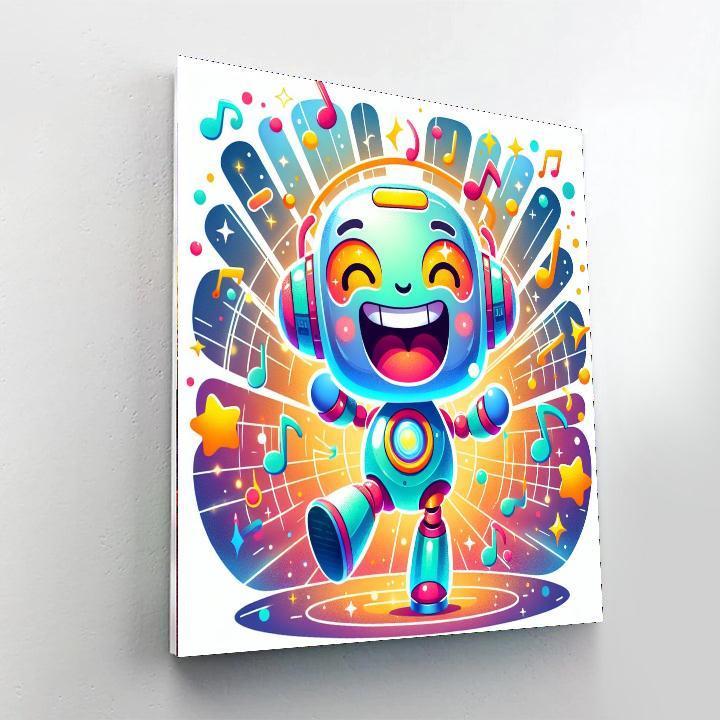 Silly Robot Dancer Paint By Number