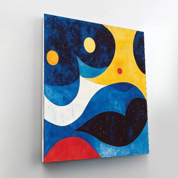 Joan Miró Inspired Celestial Encounters  Painting Number Kit